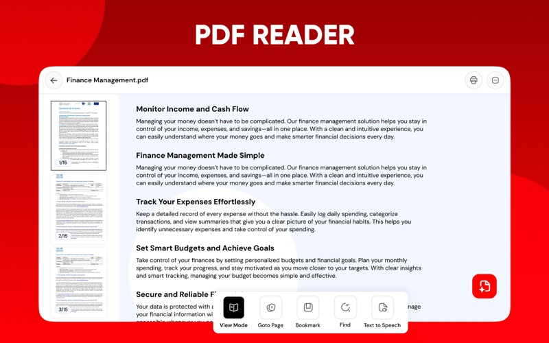 PDF编辑器, 阅读器 和 格式转换器 软件 screenshot