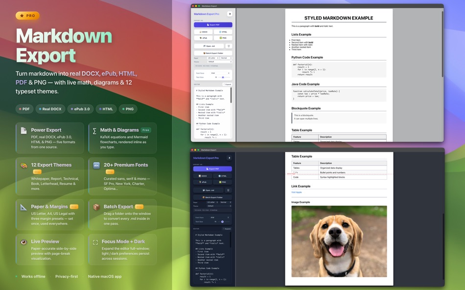 #1. Markdown Export (macOS) By: Tanvir N Hasan