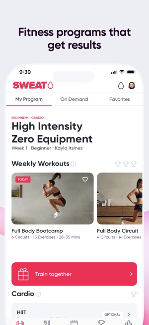 Screenshot of Sweat: Premium Women's Fitness Community