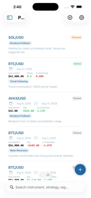 QuantLog: Trading Journal screenshot 2