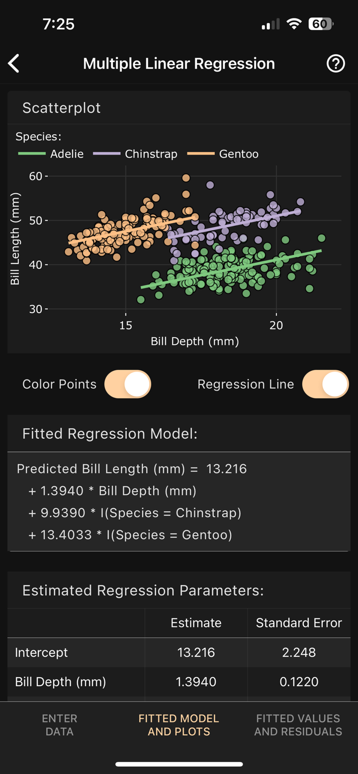 Art of Stat: Regression screenshot 2