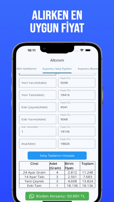 Altınım - Altın Fiyat Takibi Screenshot