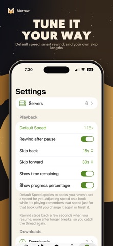 Morrow Audiobook Player iPhone screenshot 6