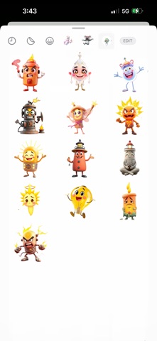 Shining Beacon Stickers iPhone screenshot