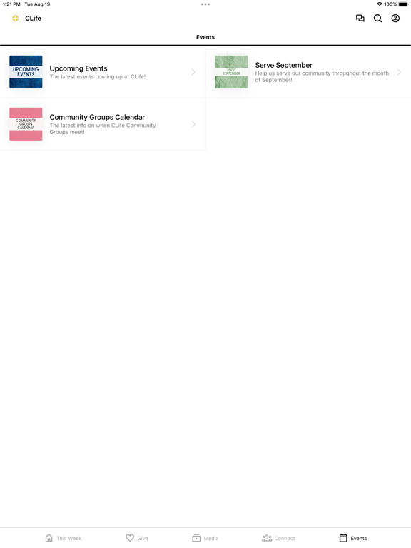 Community Life Church Virginia iPad screenshot 4 - Lifestyle app