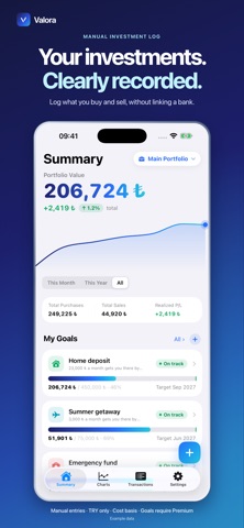 Valora: Investment Log Screenshot 1 of 6