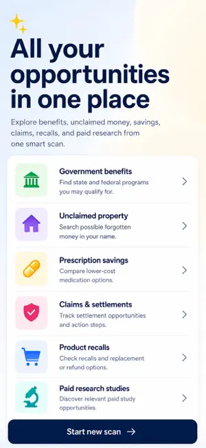 Benefit Finder: Grants, Claims screenshot 3