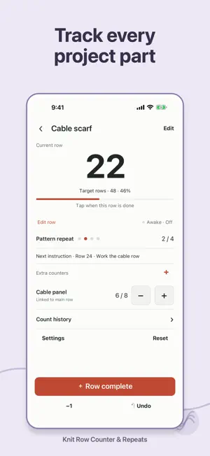 Knit Row Counter & Repeats screenshot 4