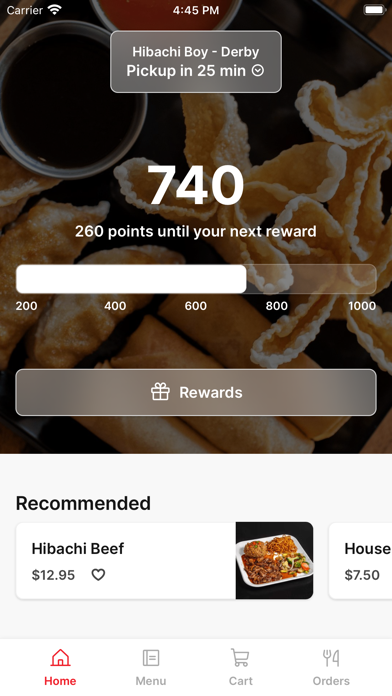 Hibachi Boy iPhone screenshot 1 - Food & Drink app