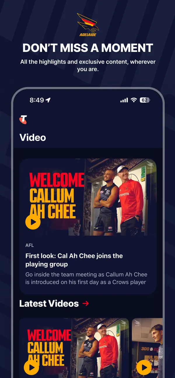 Screenshot #2 pour Adelaide Crows Official App