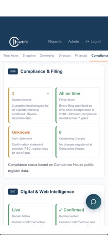 Certifii sCTI screenshot