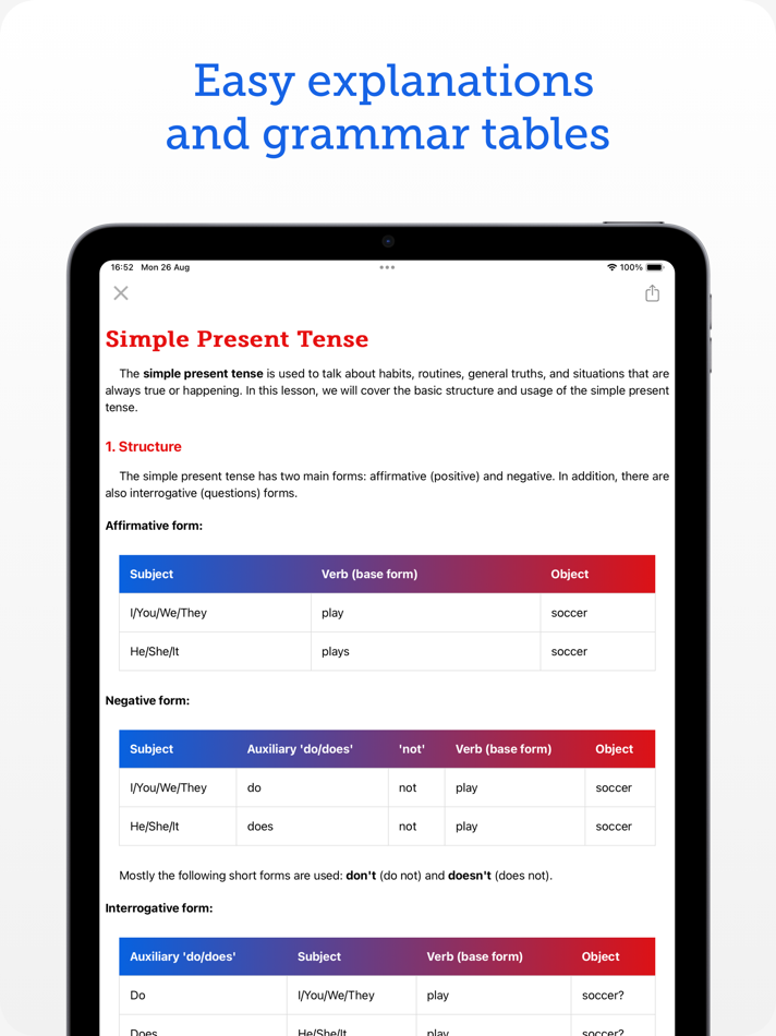 #3. Learn English Grammar - Grammo (iOS) 由: Konsonant Ensino Digital de Idiomas Ltda