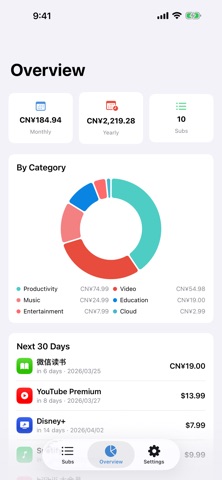 mySubTracker Screenshot 3 of 4