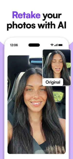 Retake AI Face & Selfie Editor iPhone screenshot 2