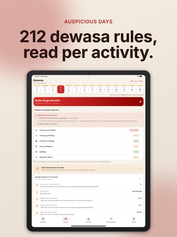 Kalender Bali: Wariga & Otonan iPad screenshot