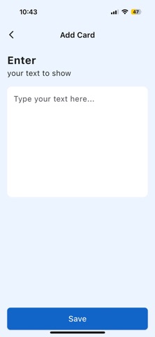 InstaCards App screenshot