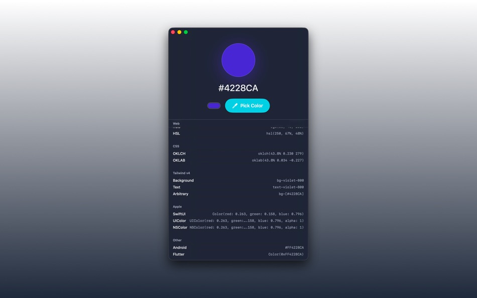 #2. DevColorPicker Pro (macOS) Ved: Vitalii Dementev