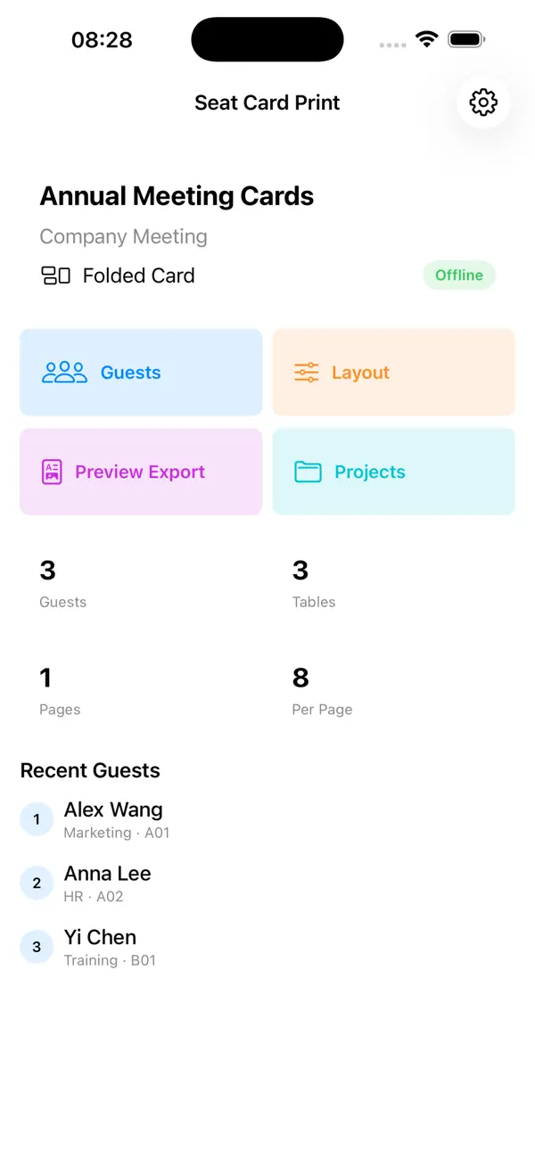 Screenshot #2 pour Assistant Cartons de Table2026