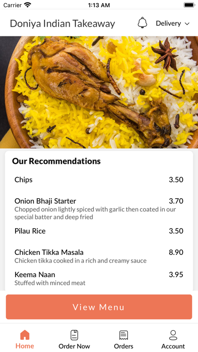Doniya Indian Takeaway Screenshot