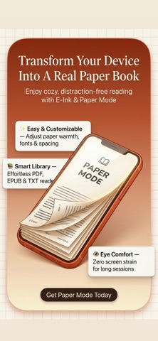 Paper Mode: E-Ink Style Reader Screenshot 1 of 8