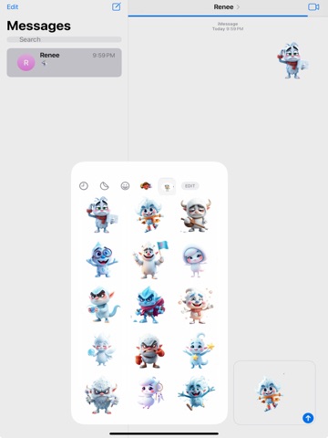 Whirling Blizzard Stickers iPad screenshot