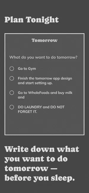 Tomorrow - Plan Tonight screenshot 2