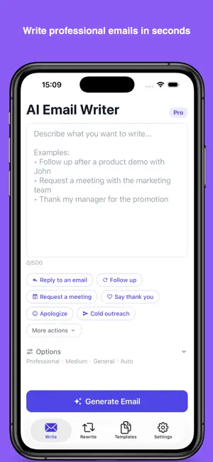 AI Email Writer: Reply & Edit screenshot 1