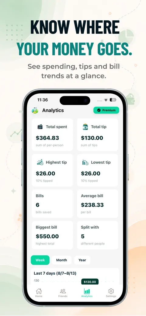 TipSplit Cal: Bill Splitter screenshot 8