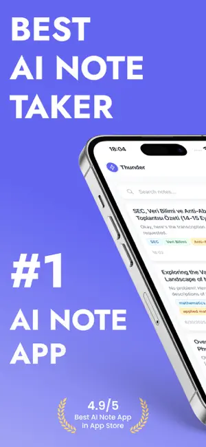 ThunderNotes: AI Note Taker screenshot 1