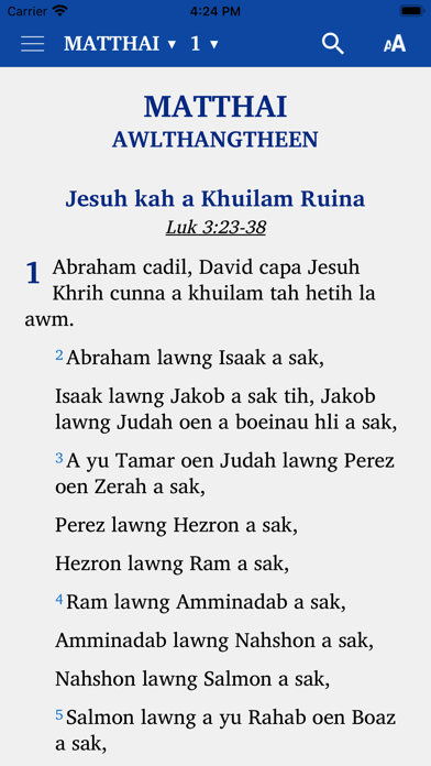 Chin Standard Bible Screenshot