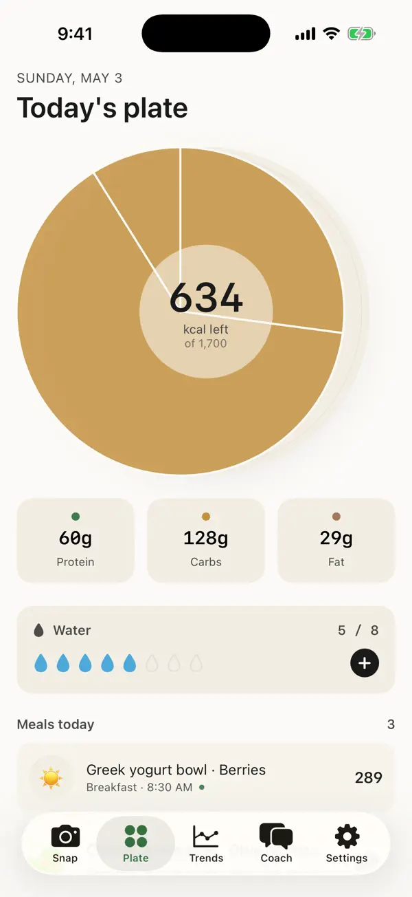 Screenshot #2 pour Plate: AI Calorie Counter