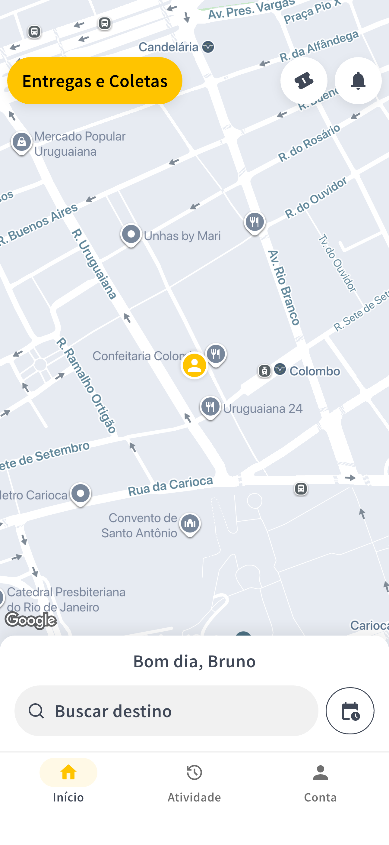 Entregas e Coletas