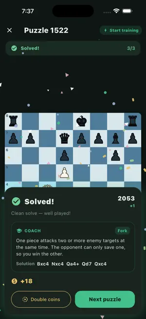 Tacticat: Daily Chess Puzzles screenshot 2