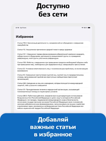 Уголовный Кодекс России iPad screenshot