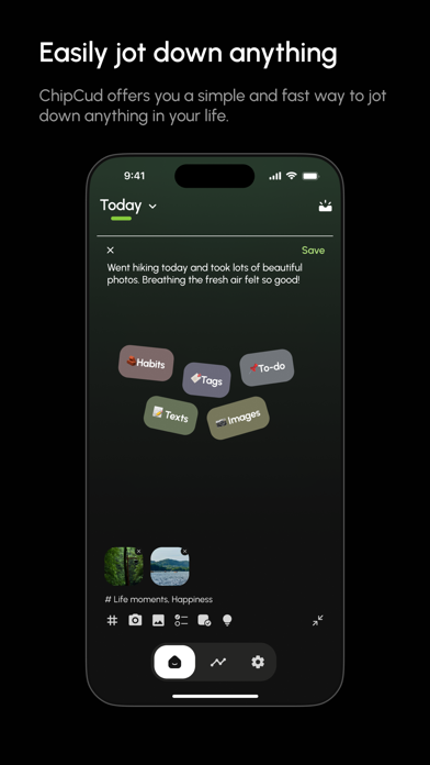 ChipCud: AI Journal/Note/To-do Screenshot