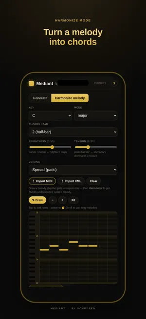 Mediant: Chords & Harmonize screenshot 3