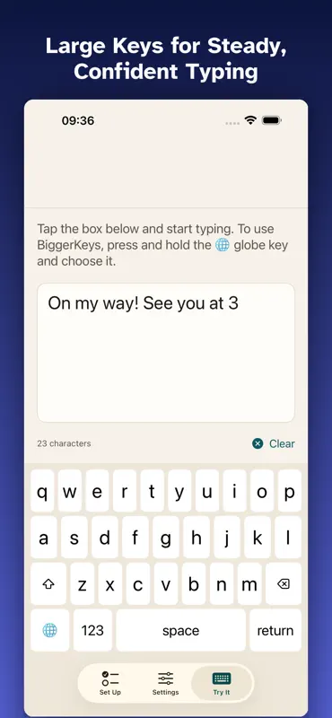 BiggerKeys: Large Key Typing screenshot 1 of 6