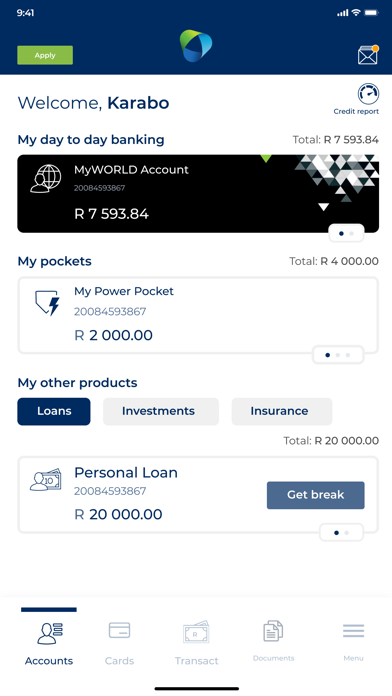 African Bank iPhone screenshot 2