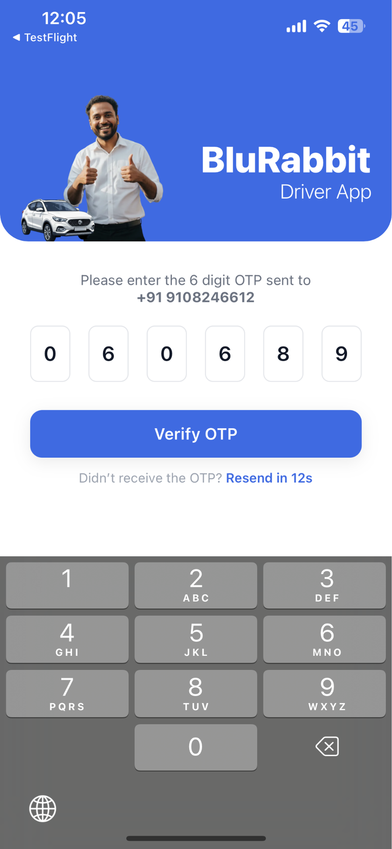 BluRabbit Driver App screenshot 3