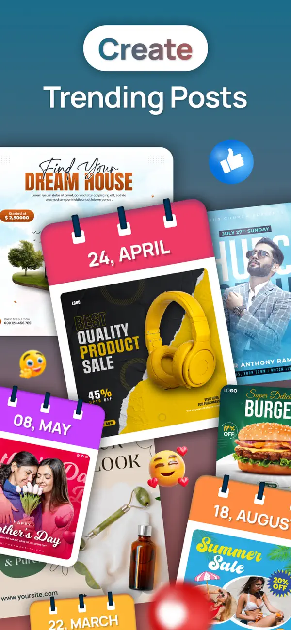 Screenshot #1 pour Post Maker-Social Media Design