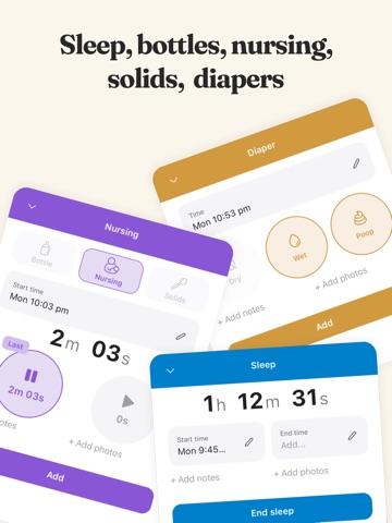 Tiny Tracker: Baby Log iPad screenshot