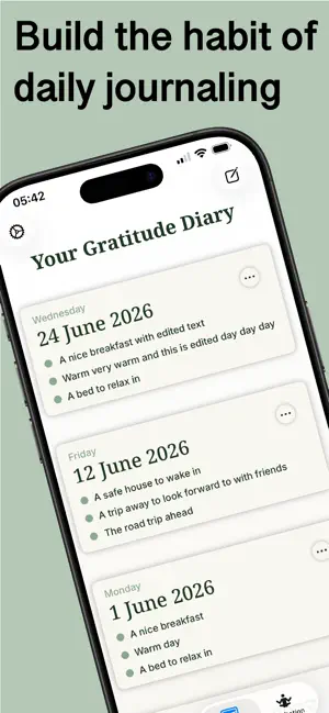 Three Gratitudes: Journal screenshot 1