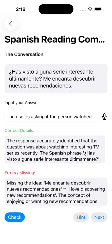 Ai Learn Spanish screenshot 4