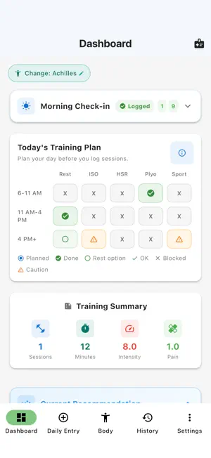 Tendon Tracker screenshot 1