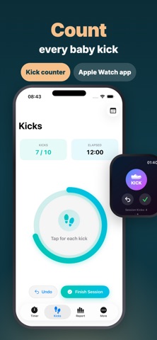Contraction Timer & Kick Count Screenshot 2 of 6