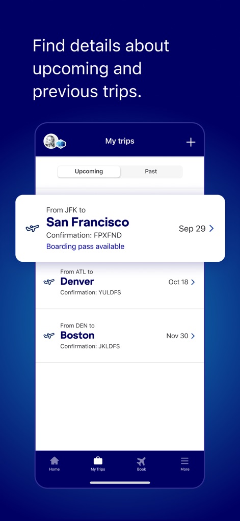 JetBlue - Book & manage trips - Historical Trip Records