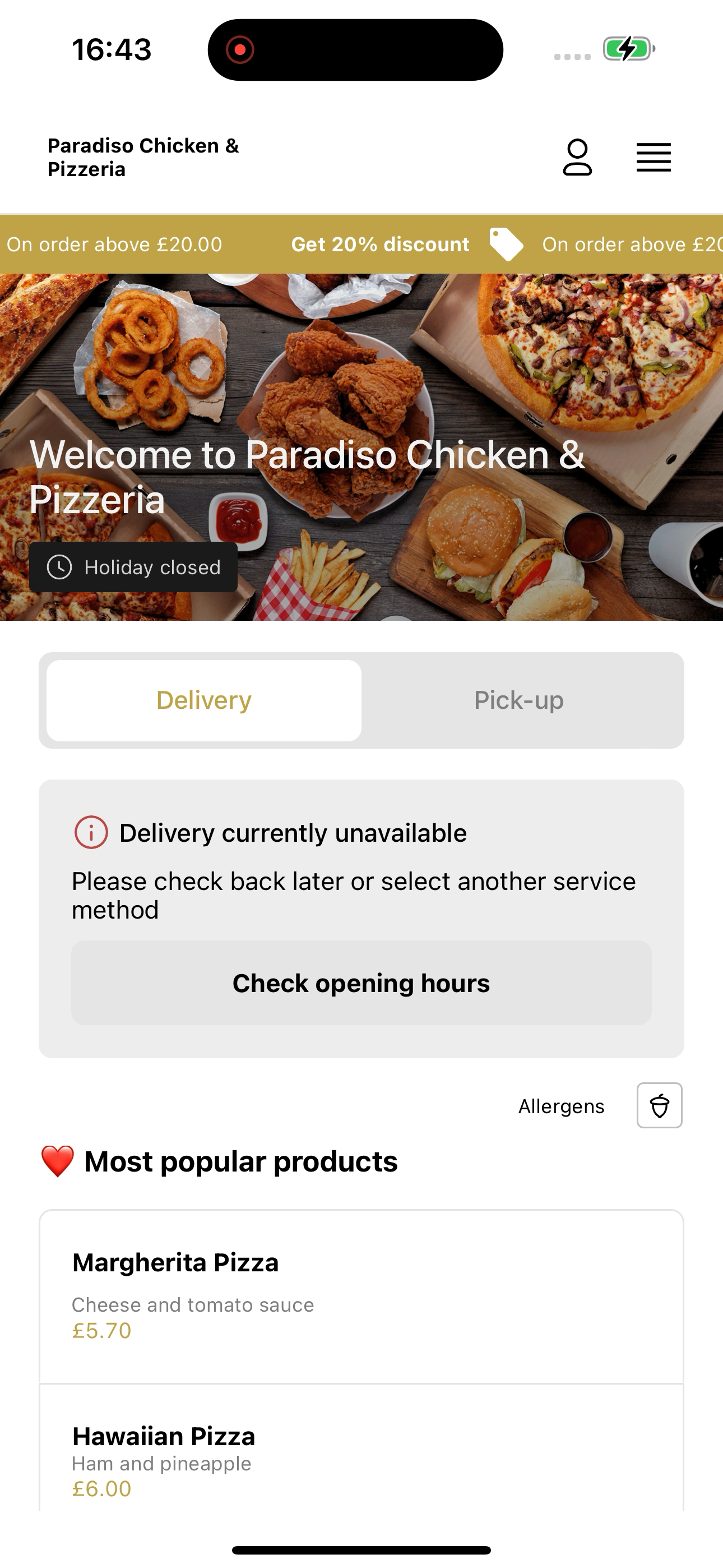Paradiso Chicken & Pizzeria UK screenshot 6