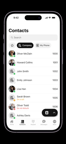 MobileComm App Screenshot 1 of 3