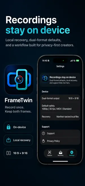 FrameTwin: Dual Format Camera screenshot 4
