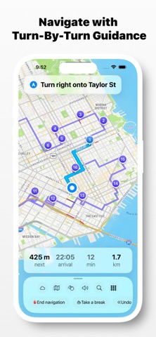 Route creator screenshot